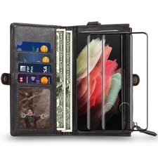 Custodia portafoglio pelle zip