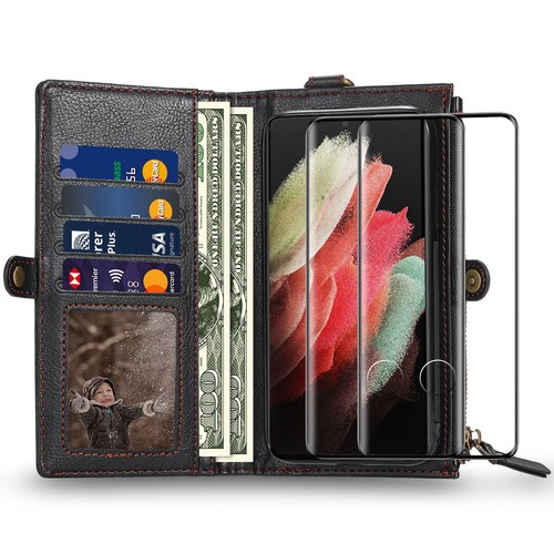 Custodia portafoglio pelle - , zip